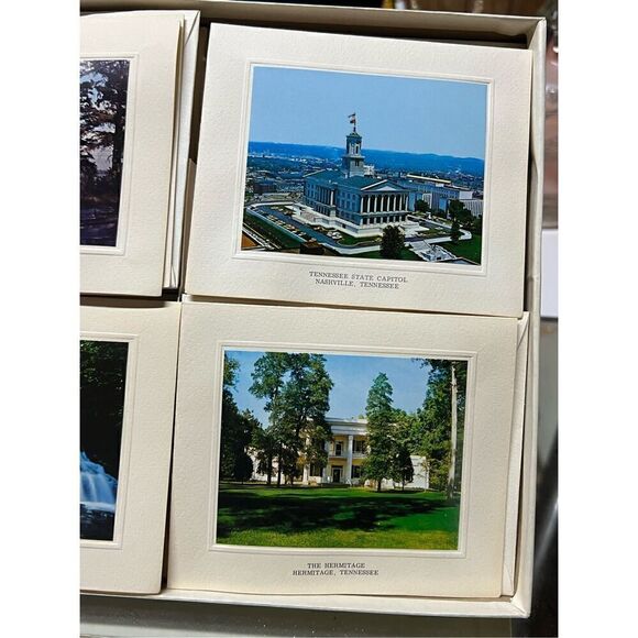 VTG State Of Tennessee Set Of 12 Cards Envelopes Stationary Historical Landmarks - Picture 1 of 12
